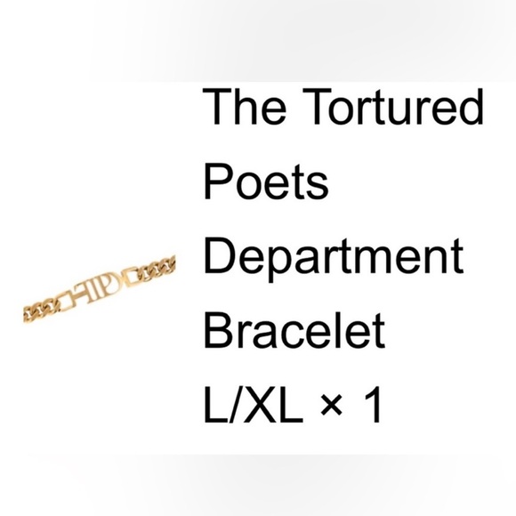 Taylor Swift 'The Tortured Poets
Department" (TTPD) bracelet NWT. L/XL - Picture 7 of 8